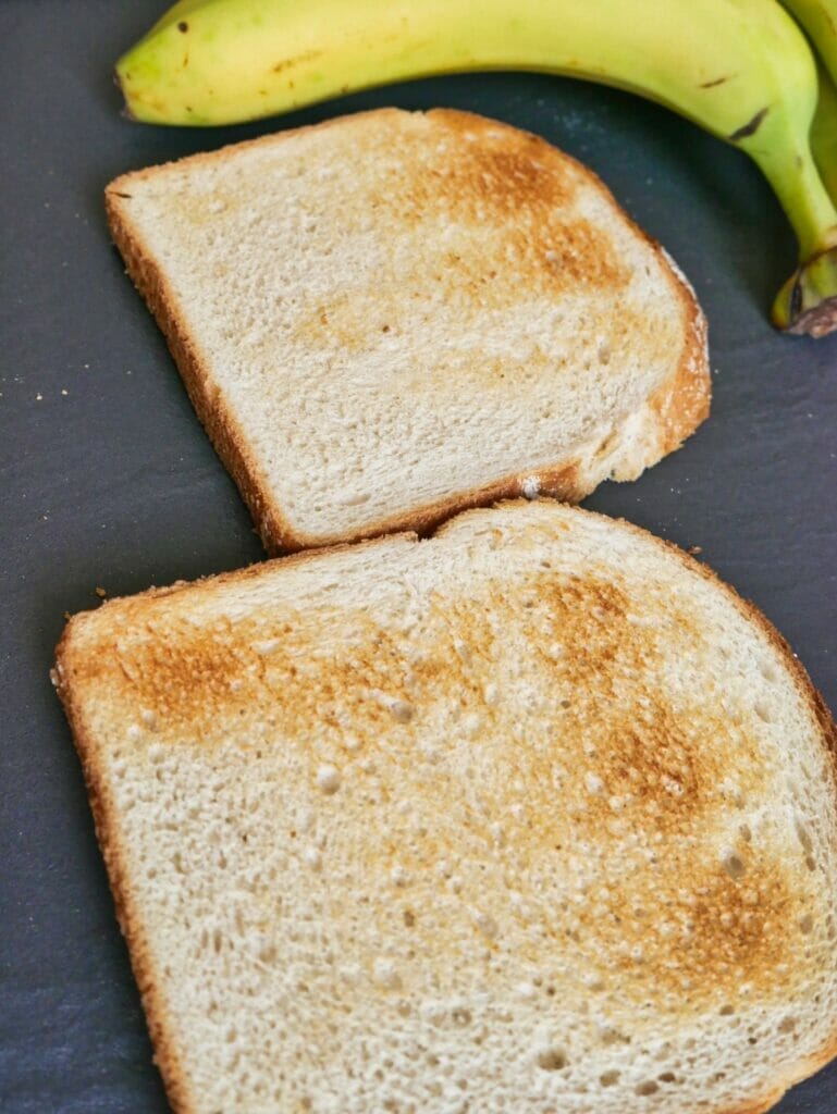 two pieces of toast