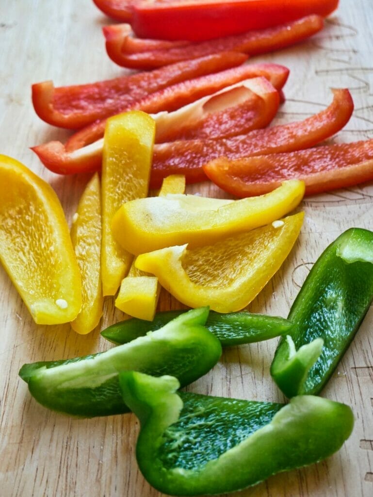 chopped bell peppers