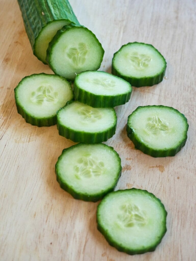 chopped cucumber