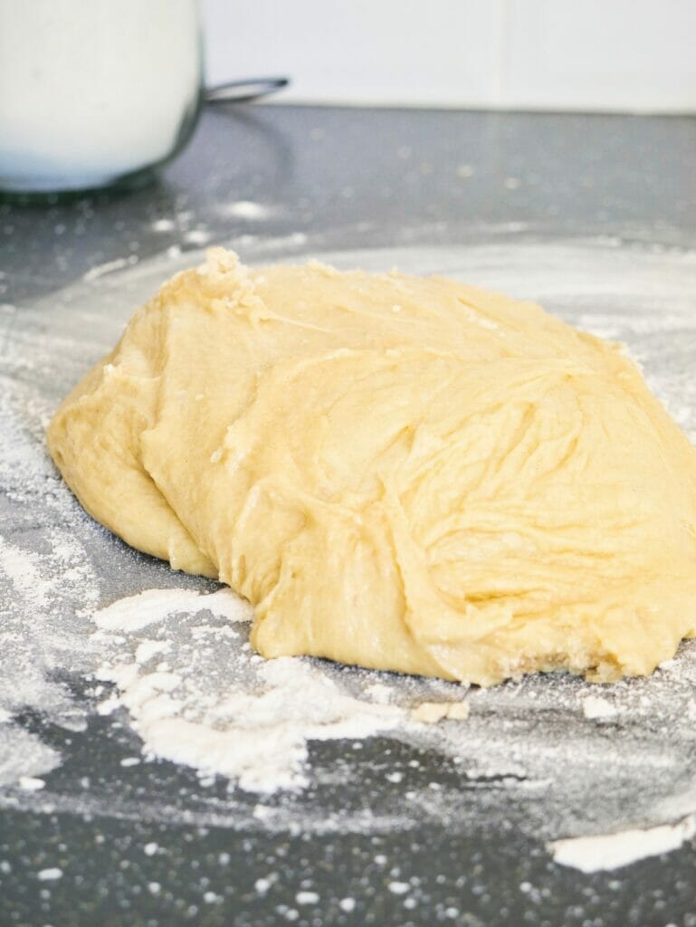brioche bun dough after breadmaker