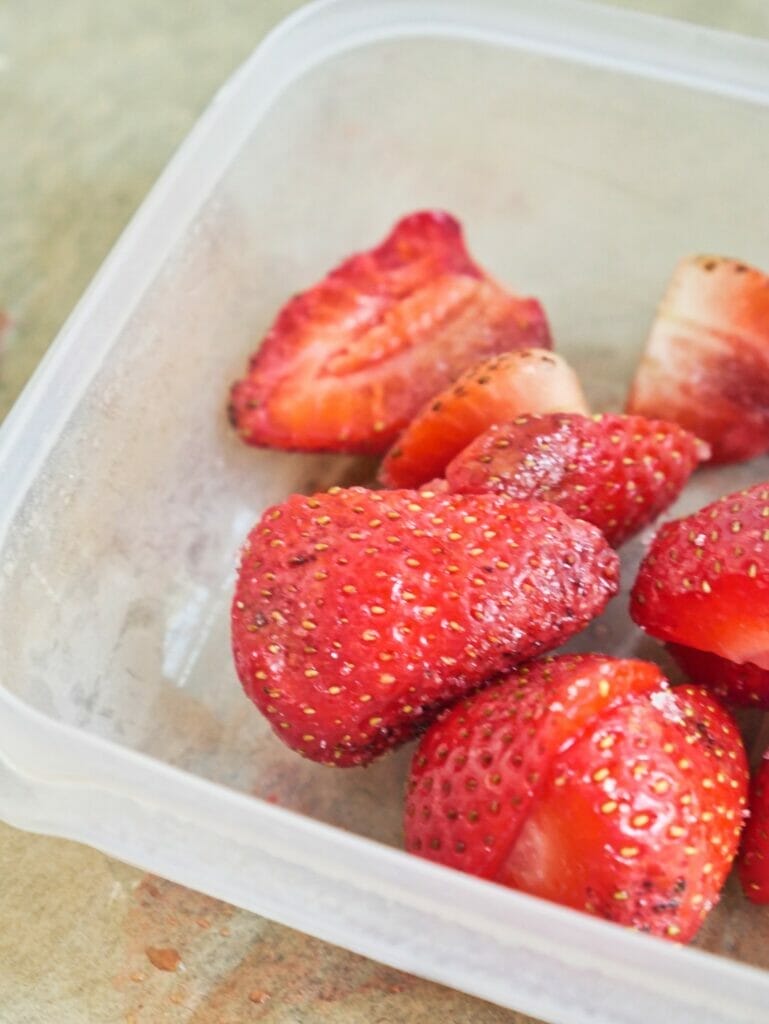 strawberries in container