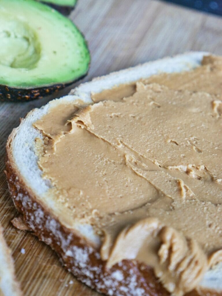 peanut butter on toast