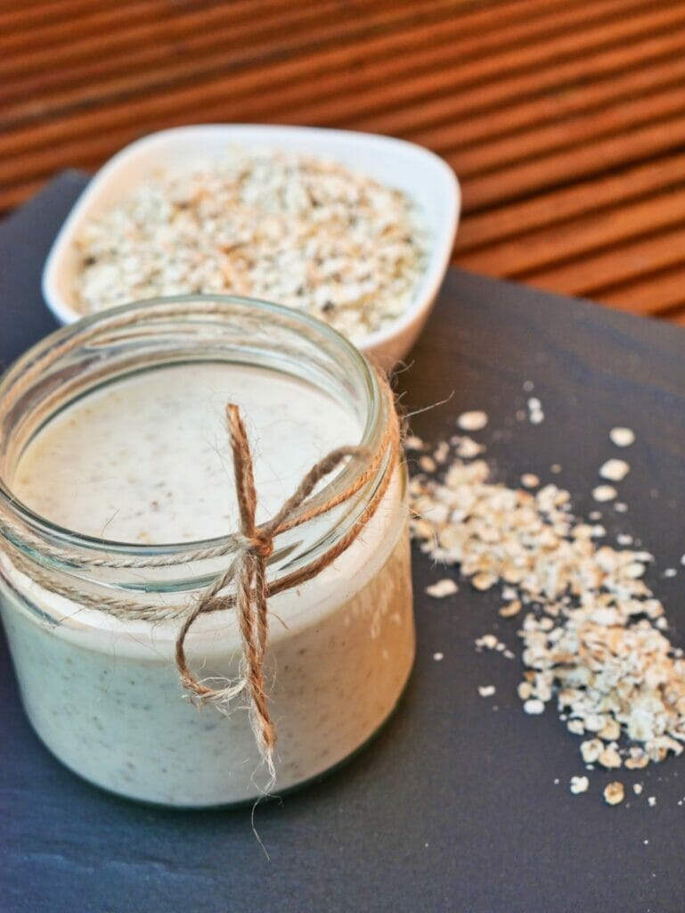 plain overnight oats with oatmeal