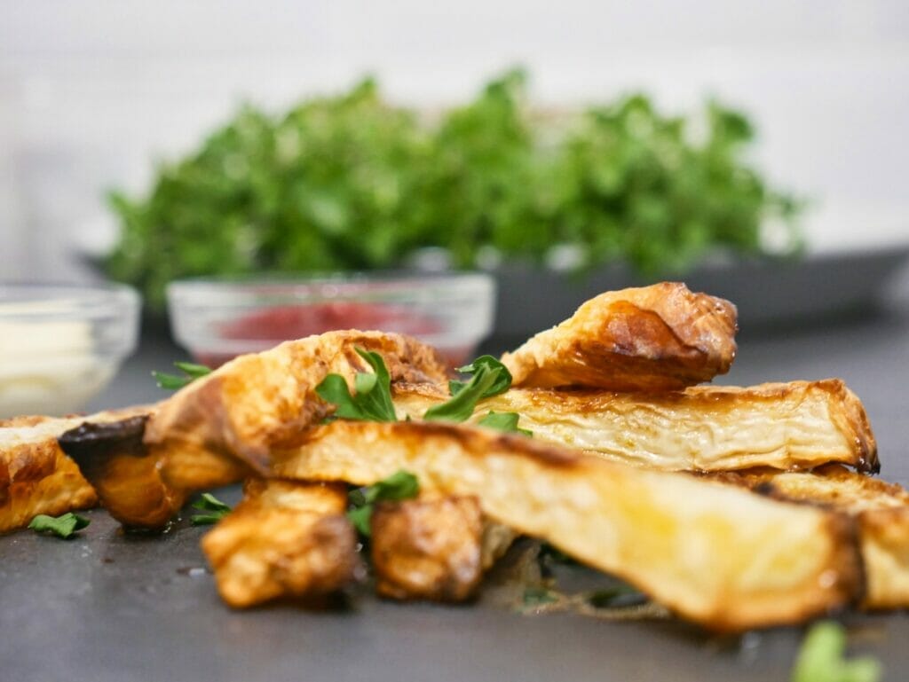 rutabega fries and parsley