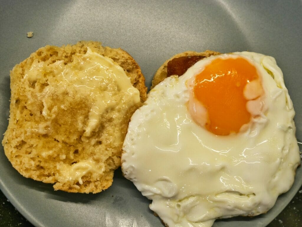 egg on biscuit