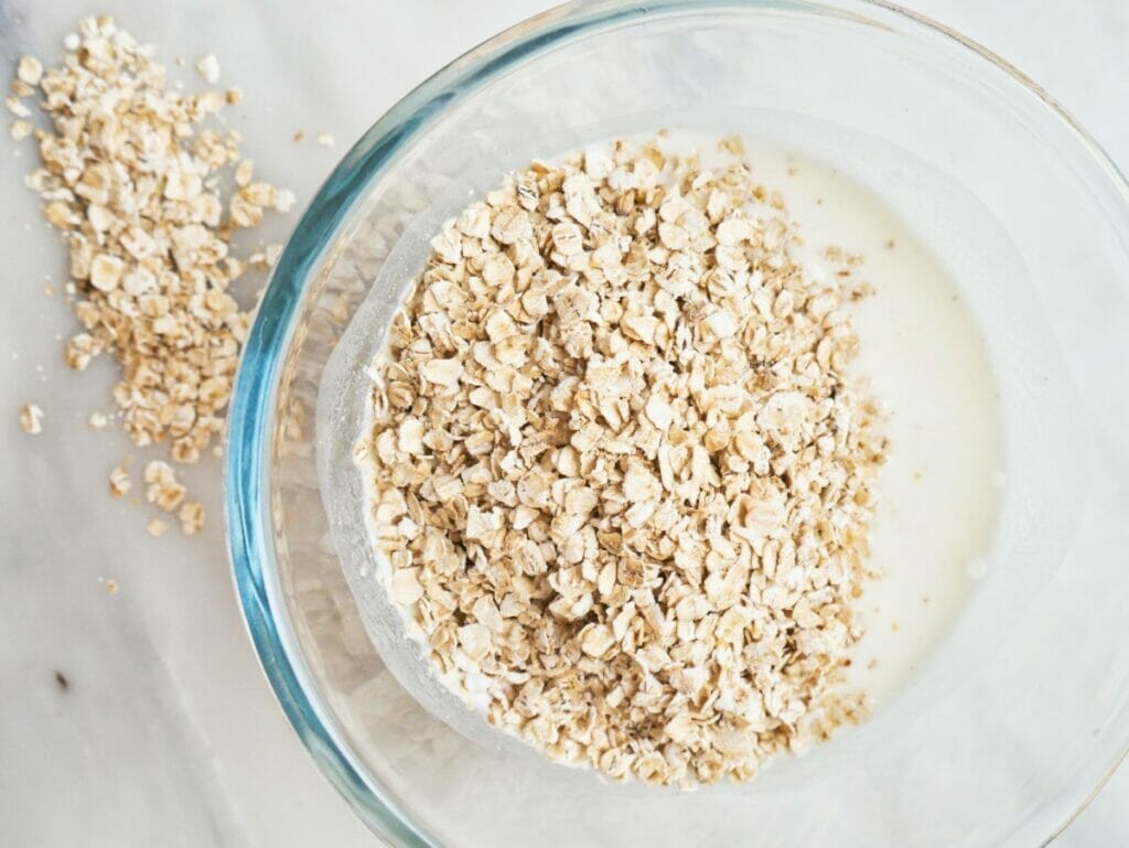 bowl with oatmeal and yogurt