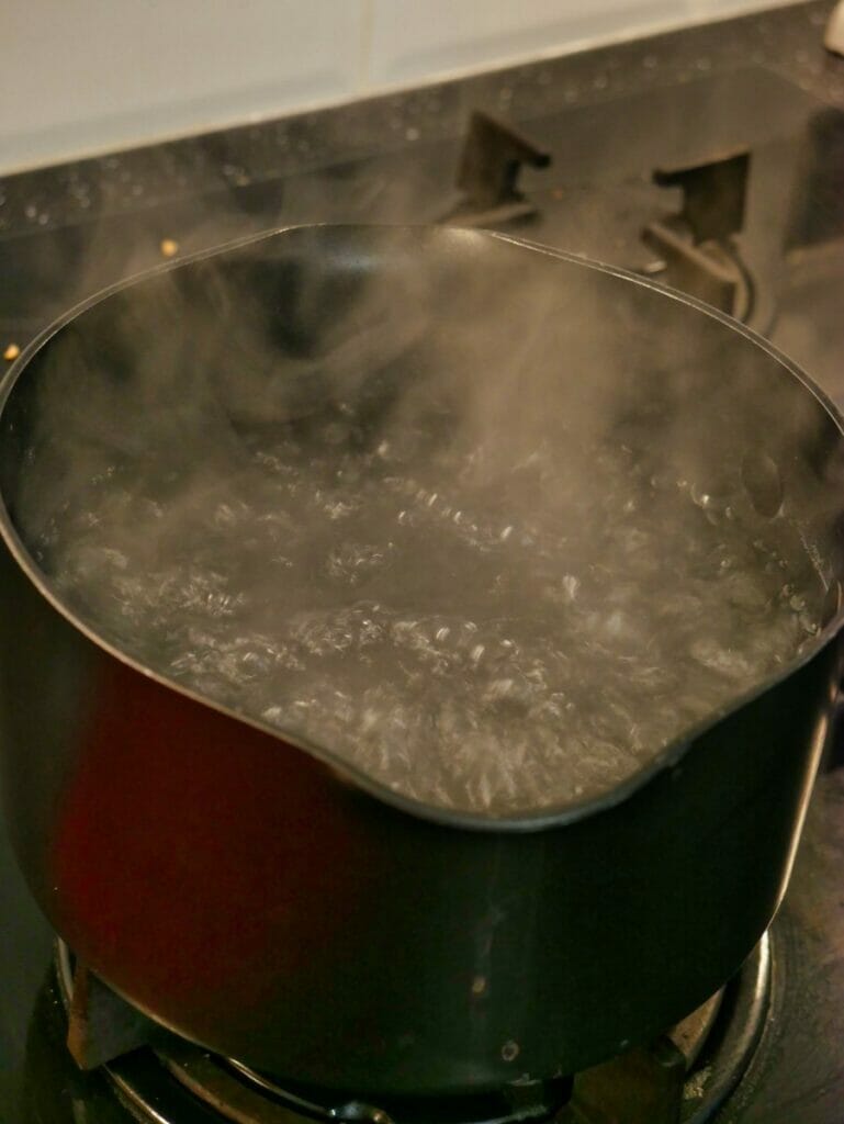 boiling water