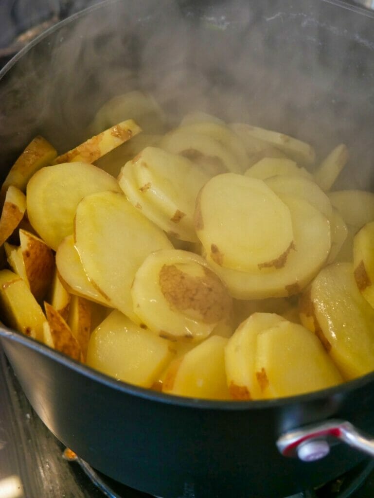 boiled potatoes