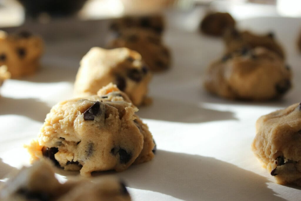 cookie dough on sheet