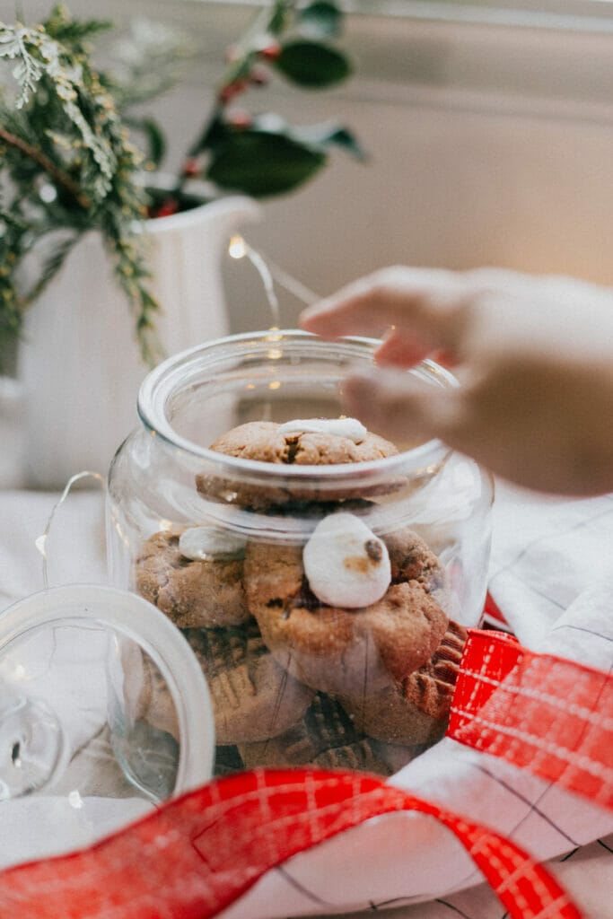 homemade cookies in a cookie jar