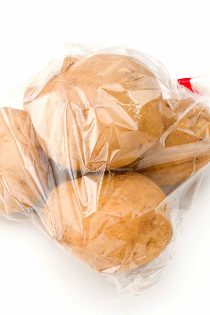 Potatoes in a plastic bag