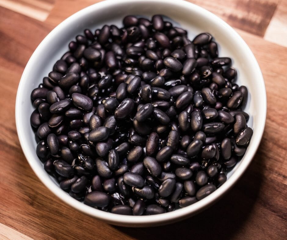 Black beans in a bowl