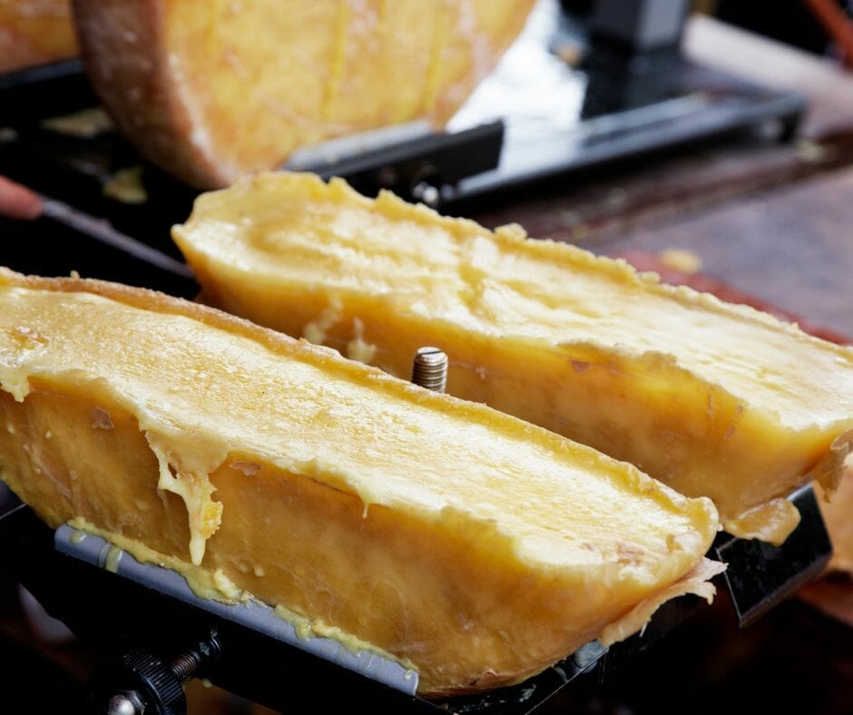 Close up of Raclette cheese