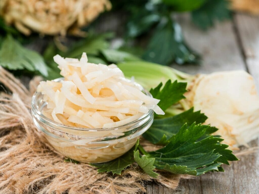 Celeriac in a dish 