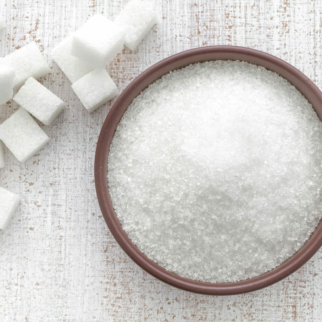 Sugar in a dish 