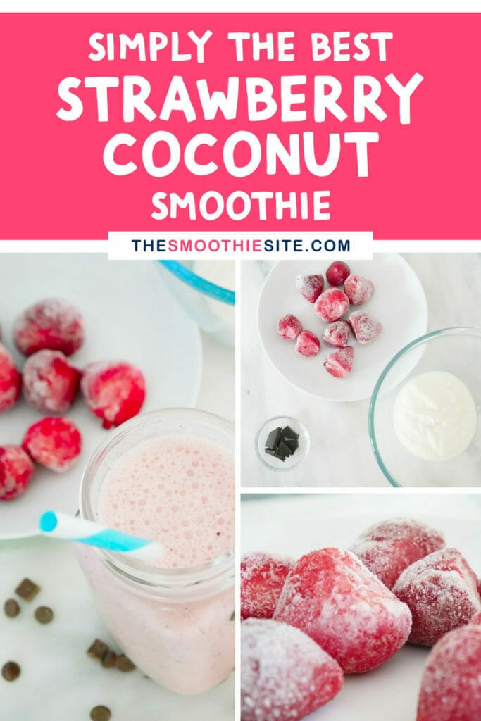 Strawberry coconut smoothie with chocolate (Keto friendly!)