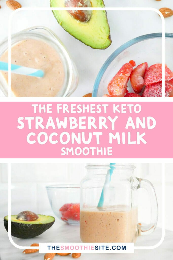 Strawberry and coconut milk smoothie recipe (Keto friendly!)
