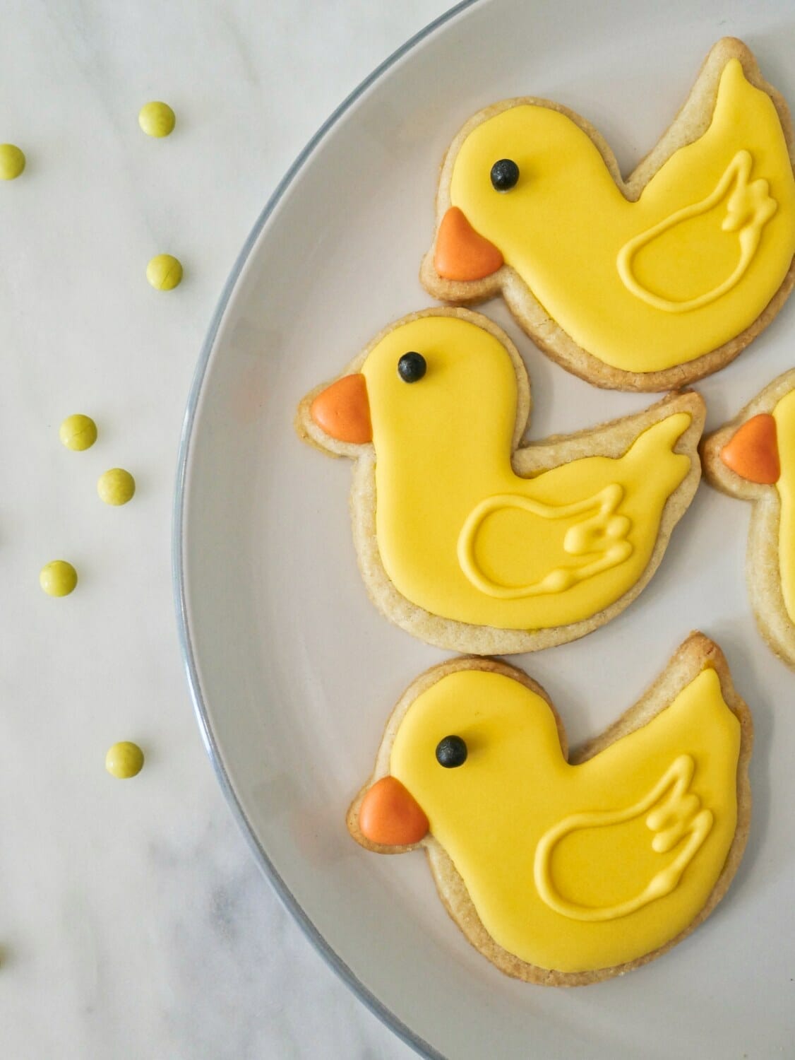 Adorable Decorated Duck Cookies - No Fuss Kitchen